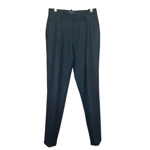 AYR Virgin Fleece Wool Pants Size 2 Navy Classic Straight Minimalist Office